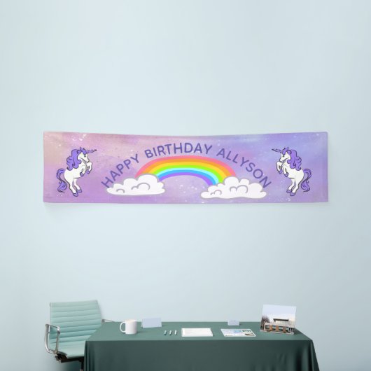 Rainbow and Unicorns Design Party Banner (Messeveranstaltung)