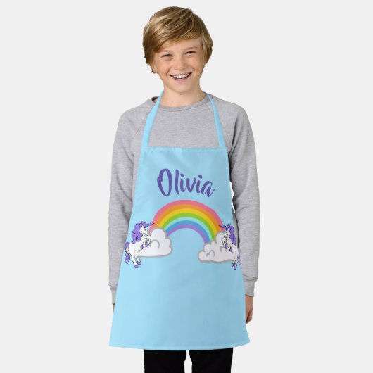 Rainbow and Unicorns Design-Schürze Schürze (Getragen)