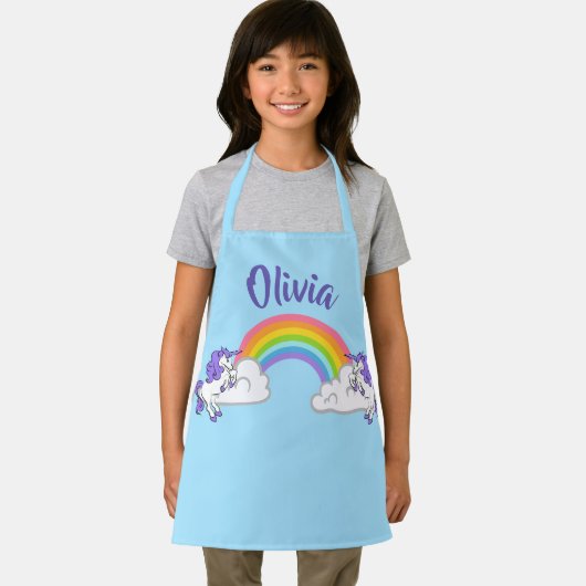 Rainbow and Unicorns Design-Schürze Schürze (Insitu)