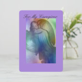Rainbow Angel - Betreuer Dankeskarte (Stehend Vorderseite)