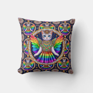 Rainbow Angel Cat Kissen