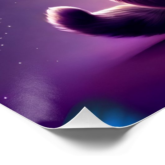 Rainbow Angel Cat Poster (Ecke)