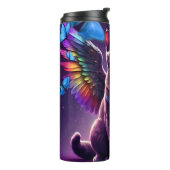 Rainbow Angel Cat Thermosbecher (Nach links gedreht)