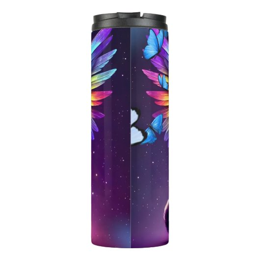 Rainbow Angel Cat Thermosbecher (Rückseite)