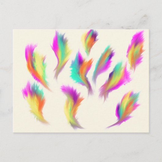 Rainbow Angel Feathers Christliche Prophetie Art Postkarte (Vorderseite)