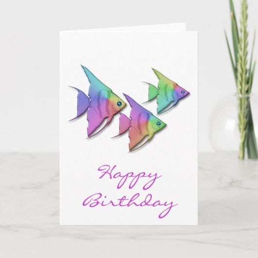 Rainbow Angel Fish Karte (Vorderseite)