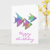 Rainbow Angel Fish Karte (Gelbe Blume)