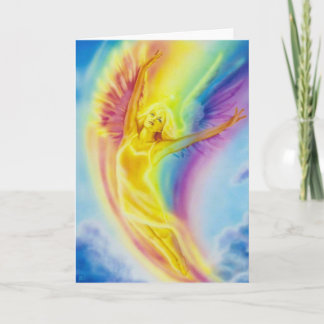 Rainbow Angel Grußkarte Karte