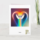 Rainbow Angel Herzgrüßkarte Karte (Rückseite)