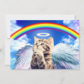 Rainbow Angel Kat Angelic Einladung (Rückseite)