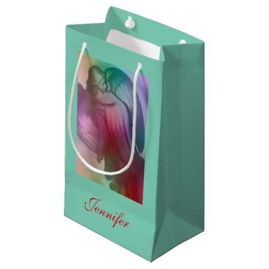 Rainbow Angel Kleine Geschenktüte (Vorderseite Schrägansicht)
