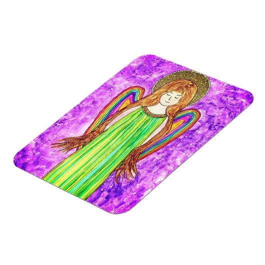 Rainbow Angel Magnet 3" x 4" (Linke Seite)