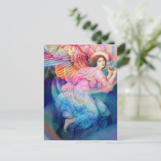 Rainbow Angel Postkarte (Stehend Vorderseite)