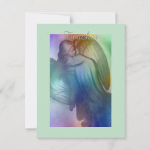 Rainbow Angel Teacher Dankeskarte
