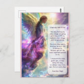 Rainbow Angel und Gedicht Postkarte (Vorne/Hinten)