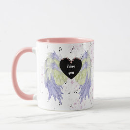 Rainbow angel wings tasse