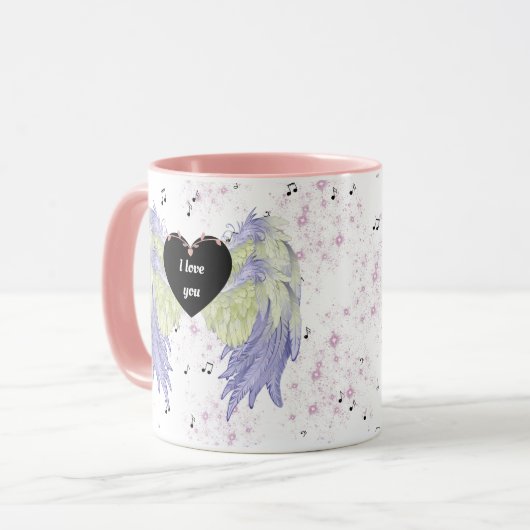 Rainbow angel wings tasse (Vorderseite Links)