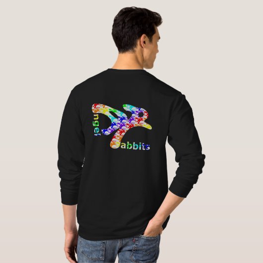 Rainbow AngelRabbits in AngelRabbit T-Shirt (Schwarz voll)