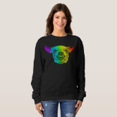 Rainbow Angry Chihuahua Sweatshirt (Vorne ganz)