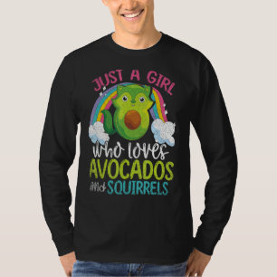 Rainbow Animal einfach ein Mädchen, das Avocados L T-Shirt