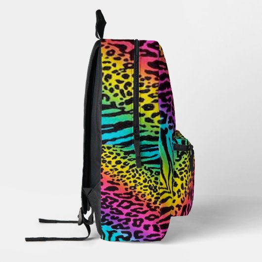 Rainbow Animal Muster Bedruckter Rucksack (Links)