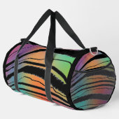 Rainbow Animal Print Athletic Gym Carry On Duffle Bag (Rechte Ecke)