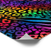 Rainbow Animal Print - Bold Art Poster (Ecke)