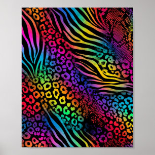 Rainbow Animal Print - Bold Art Poster