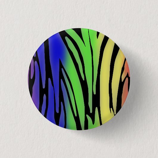 Rainbow Animal Print Button (Vorderseite)