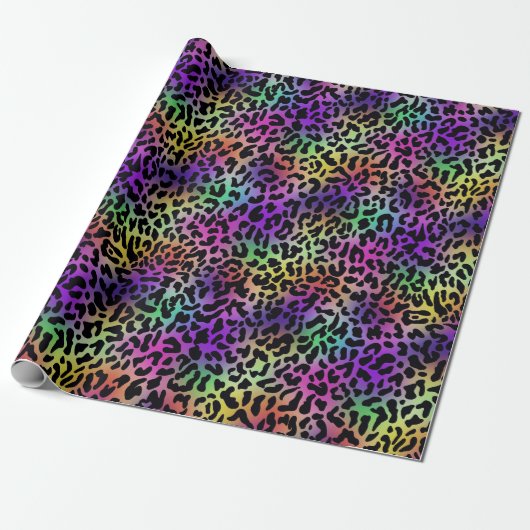 Rainbow Animal Print Geschenkpapier (Ungerollt)