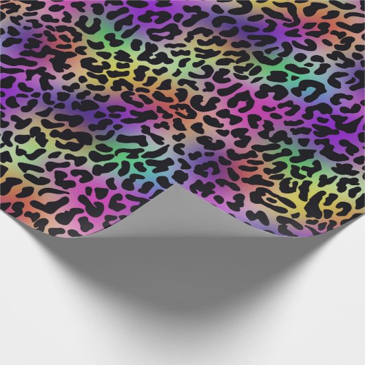 Rainbow Animal Print Geschenkpapier (Ecke)
