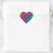 Rainbow Animal Print Herz-Aufkleber (Tasche)