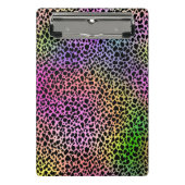 Rainbow Animal Print Mini Klemmbrett (Vorderseite)