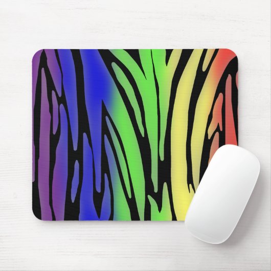 Rainbow Animal Print Mousepad (Mit Mouse)