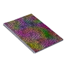 Rainbow Animal Print Spiral Notebook Notizblock