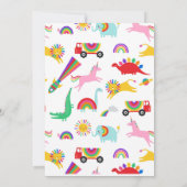 Rainbow Animals Birthday Einladung (Rückseite)