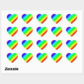Rainbow anpassbar Herz-Aufkleber (Blatt)