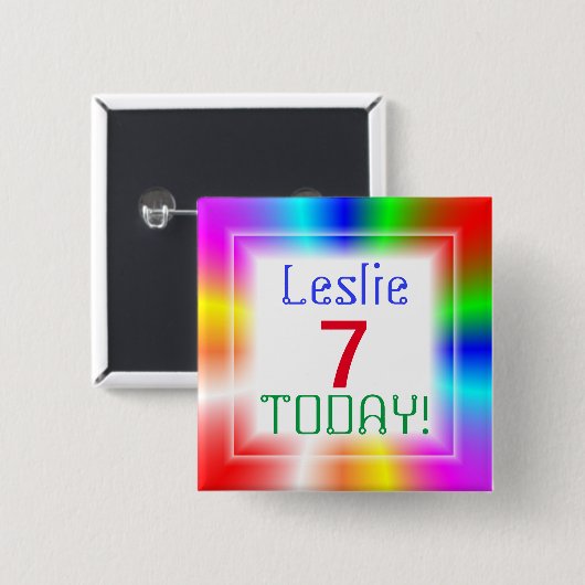 Rainbow Anpassbares Alter Button (Vorne & Hinten)