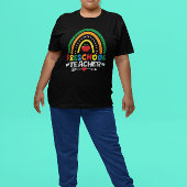 Rainbow & Apple Preschool-Lehrer Grafik Tri-Blend Shirt