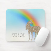 Rainbow Aqua Ombre Gold Glitzer Unicorn Mousepad (Mit Mouse)