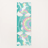 Rainbow Aquamarin Unicorn Yoga Mat Yogamatte (Vorderseite)