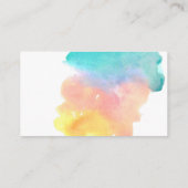 Rainbow Aquarell Splash Babywindeln Gewinnkarte Begleitkarte (Rückseite)