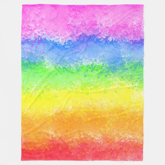 Rainbow Aquarell Spritzer stilvoll chic Fleecedecke (Vorderseite)