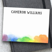 Rainbow Aquarellfarbengrenze Post-it Klebezettel