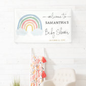 Rainbow Aquarellpastellfarben Babydusche Hintergru Banner (Insitu)