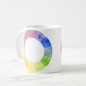 Rainbow-Aquarellring Kaffeetasse (Vorderseite Links)