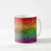Rainbow Aquarius Rose Personalisiert Kaffeetasse (VorderseiteRechts)