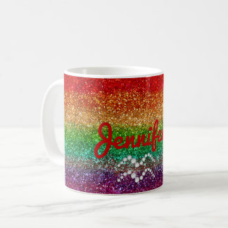 Rainbow Aquarius Rose Personalisiert Kaffeetasse