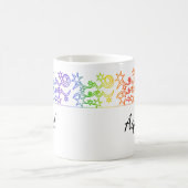Rainbow Aquarius Star Sign Personalisierte Mug Kaffeetasse (Mittel)