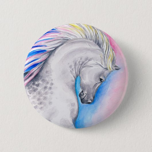 Rainbow Arabian Button (Vorderseite)